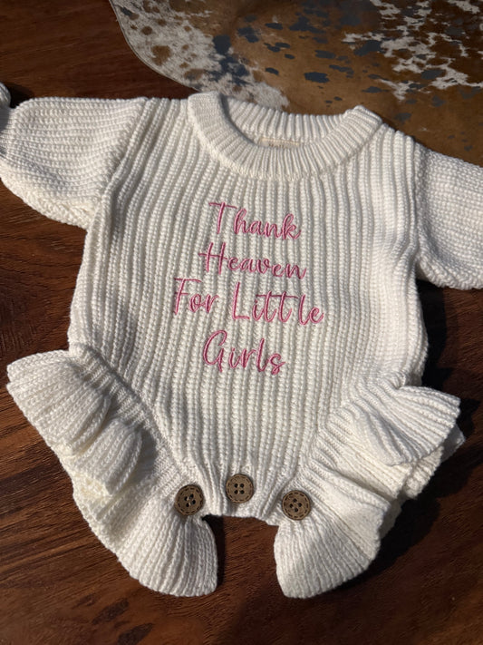 Thank Heaven for Little Girls Ruffle Bubble