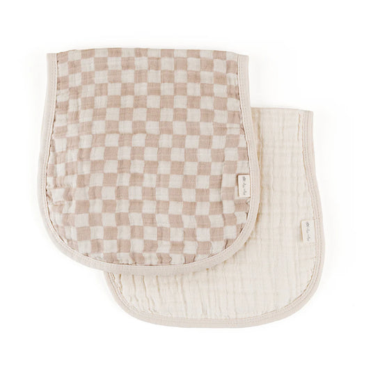 Itzy Burp Cloths™ - 2-Pack Muslin Burp Cloths- Check Yes!