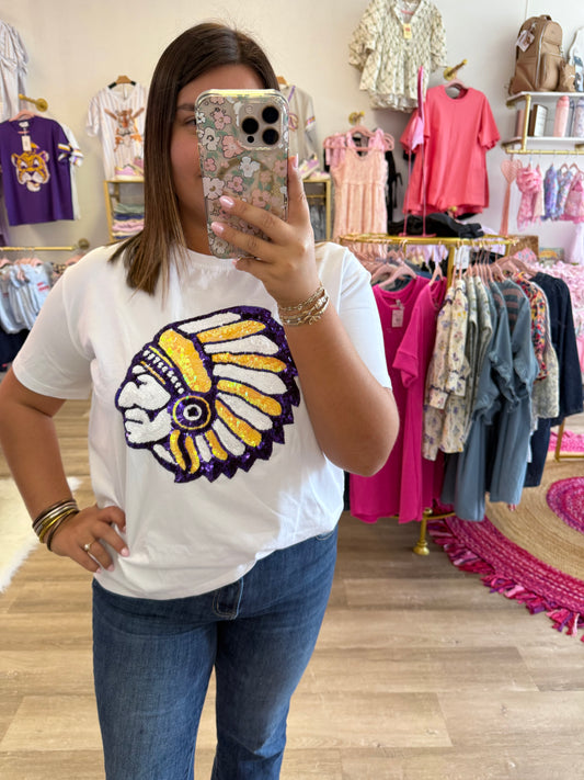Warriors Sequin Tee