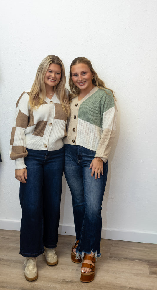 Della Colorblock Cardigan