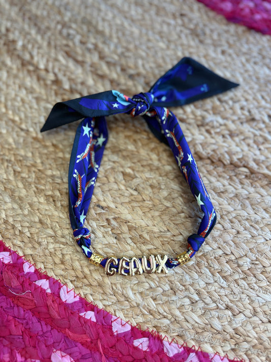 Geaux Tigers Scarf Necklace