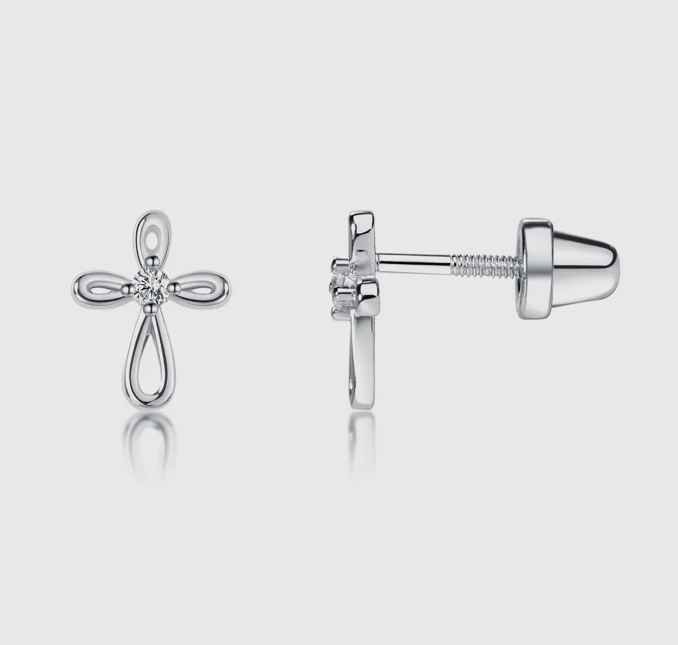 Sterling Silver Cross Earrings