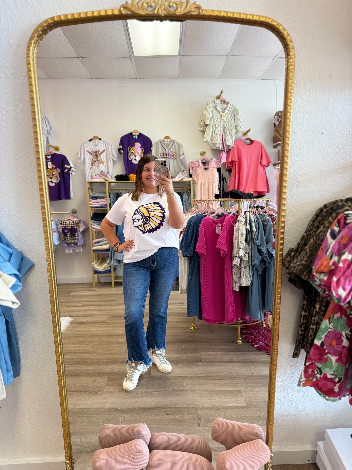 Warriors Sequin Tee