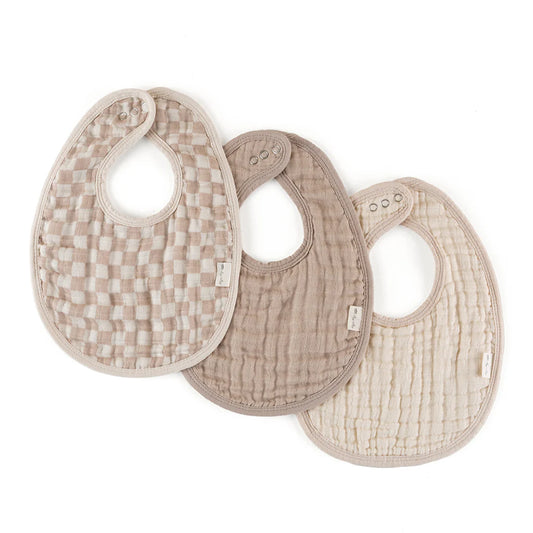 Itzy Bibs™ - 3-Pack Muslin Bibs- Check Yes!