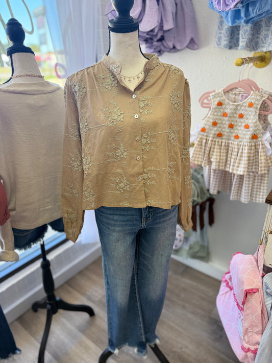 Not Like Us Top- Taupe