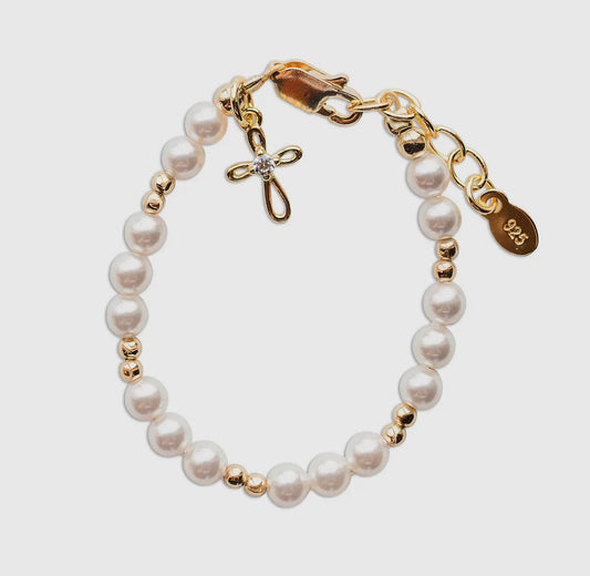 14K Gold plated Baby Cross Bracelet