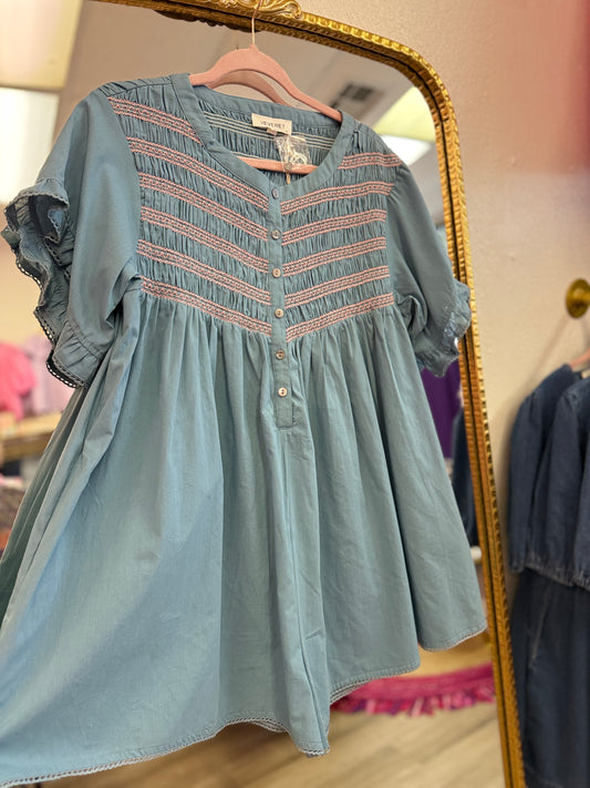 Blue & Pink Romper
