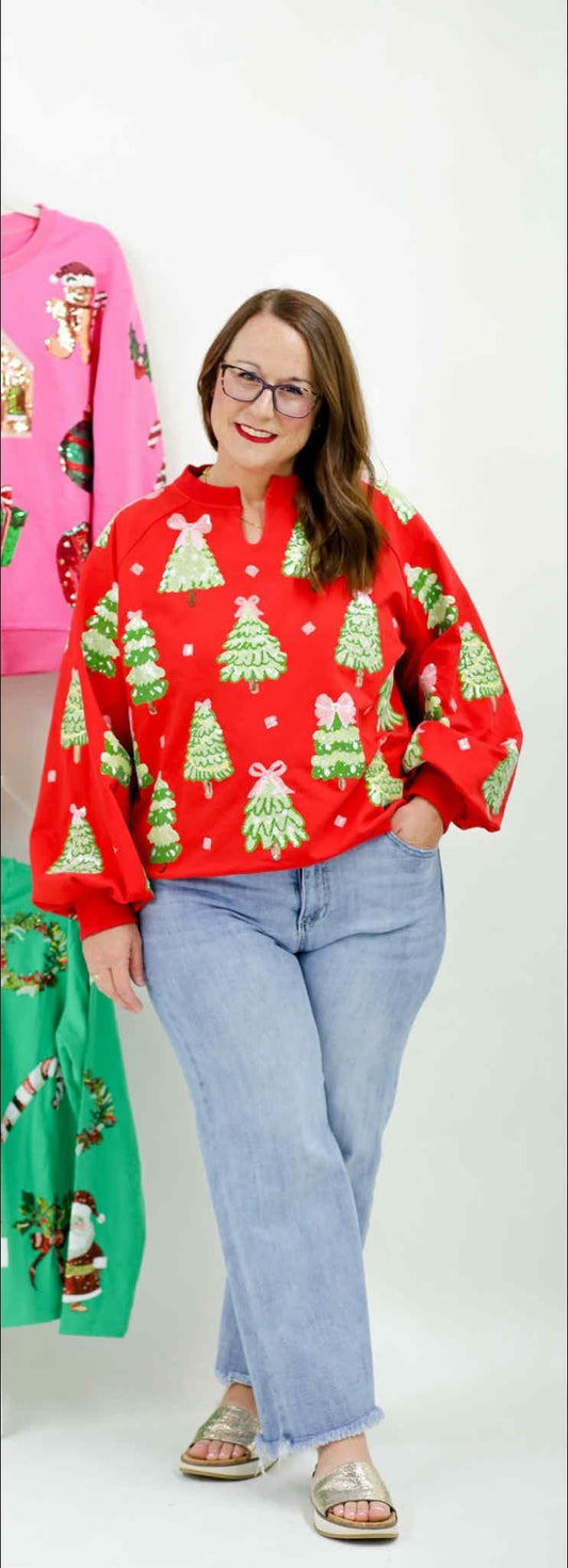 Preppy Trees Sweatshirt|PREORDER|