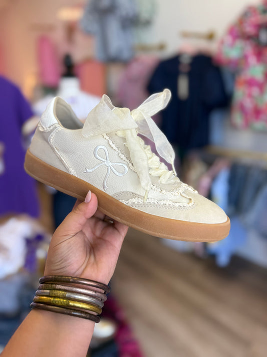 Ashton’s Bow Embroidered Sneakers