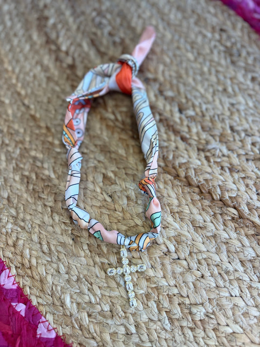 Cross Scarf Necklace