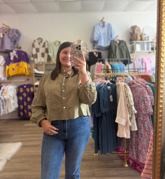 Not Like Us Top-Olive