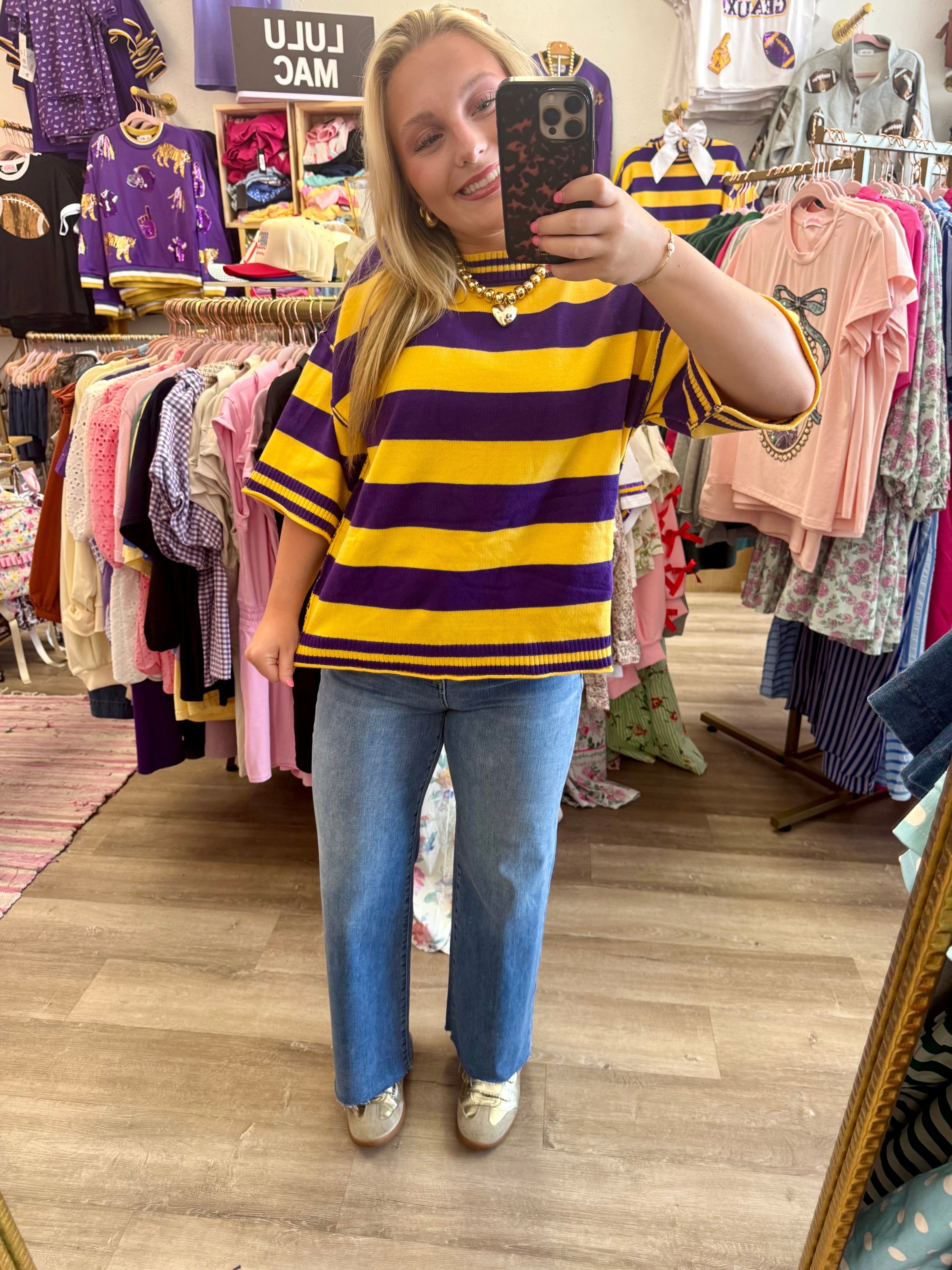 Game Day Striped Top
