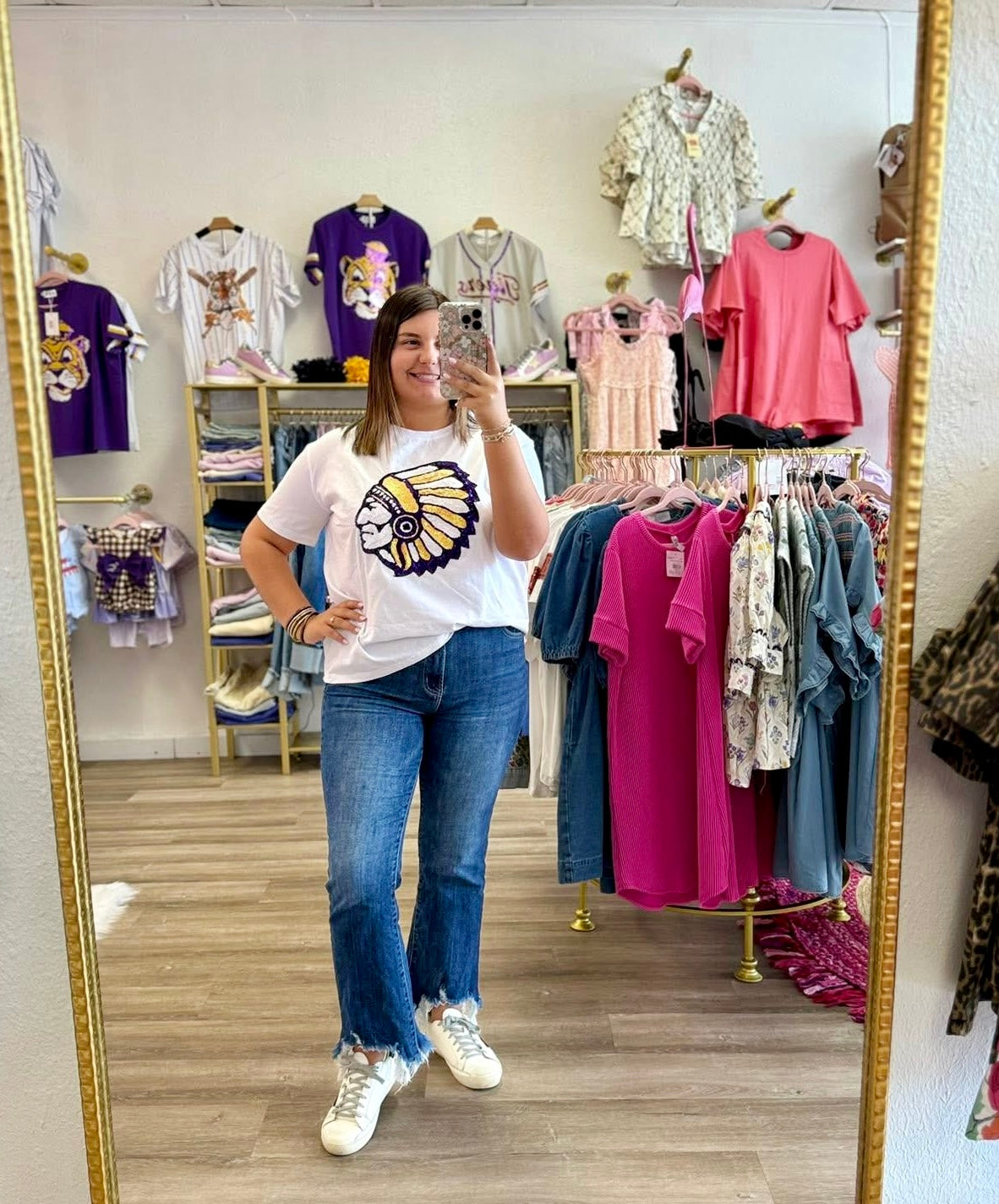 Warrior Head Sequin Tee|July ETA