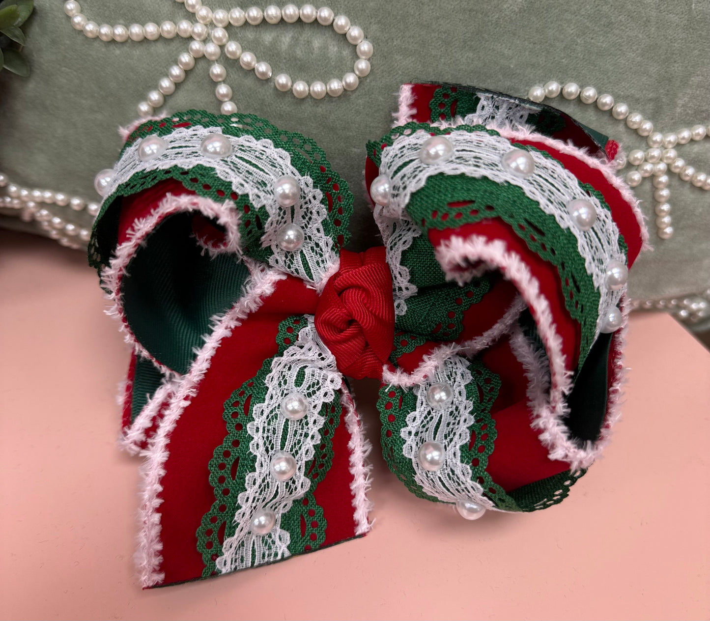Christmas Frilly SSD Bow
