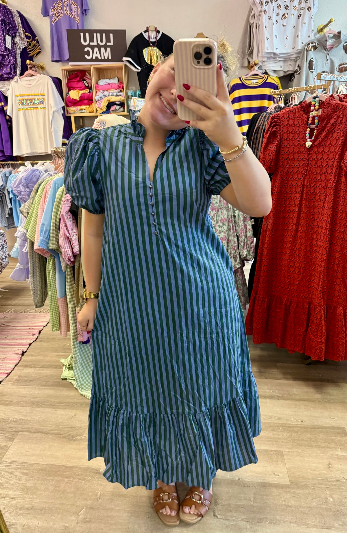 Sweet Stripes Midi Dress