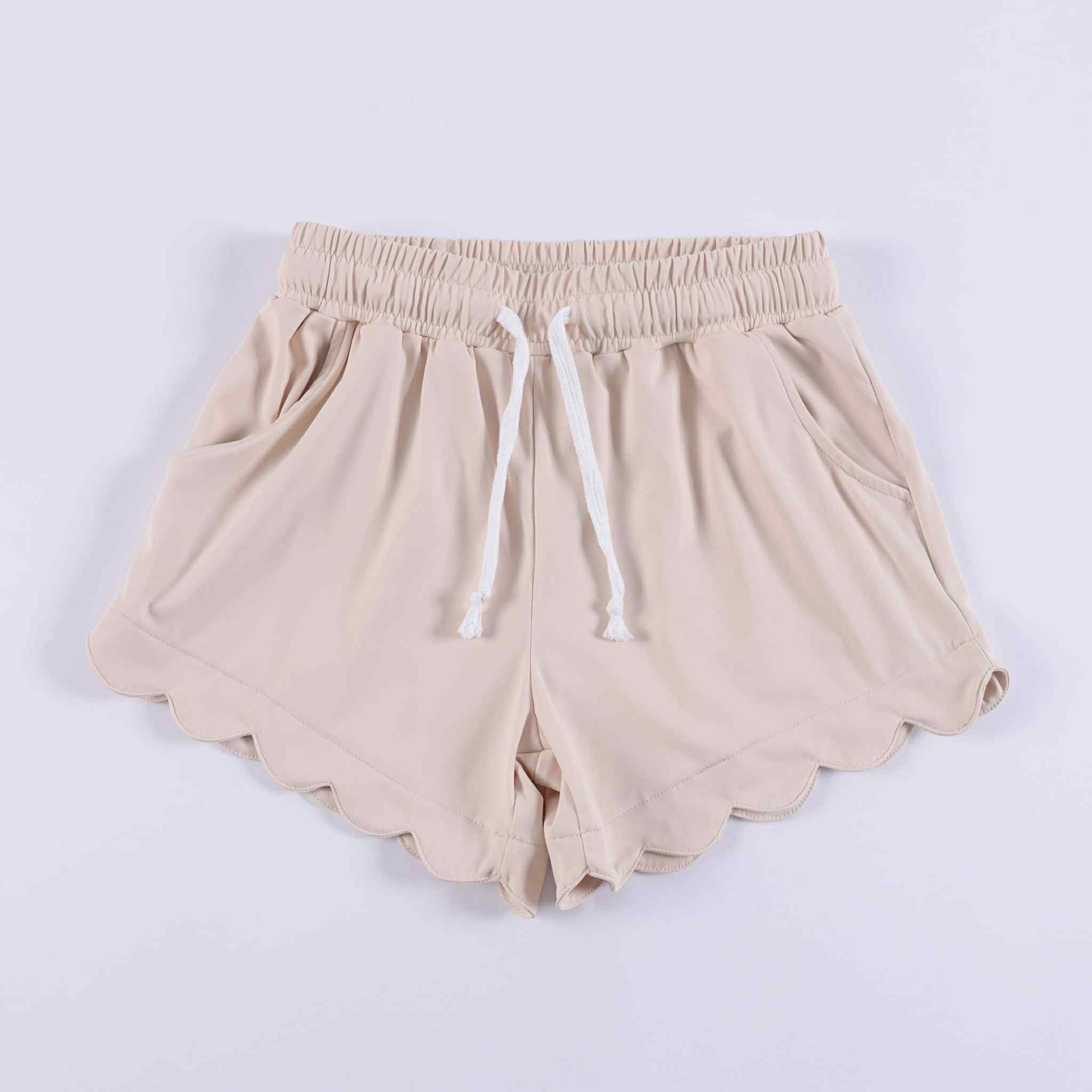 Ruffle Babe Shorts- KHAKI EXTRAS