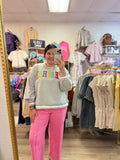 Pink Front Seam bottoms
