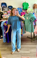 Everyday Stripes Top-blue