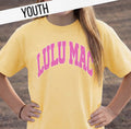 Lulu Mac Striped Butter Yellow Youth Tee