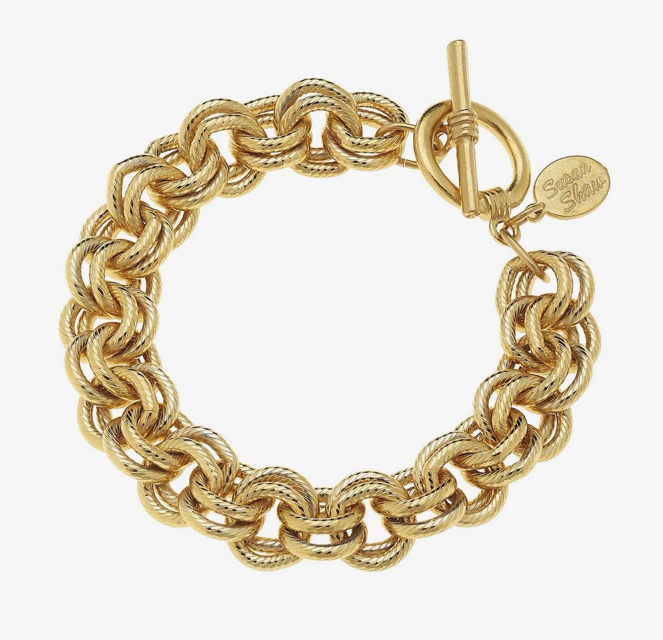 Gold Double Link Chain Bracelet