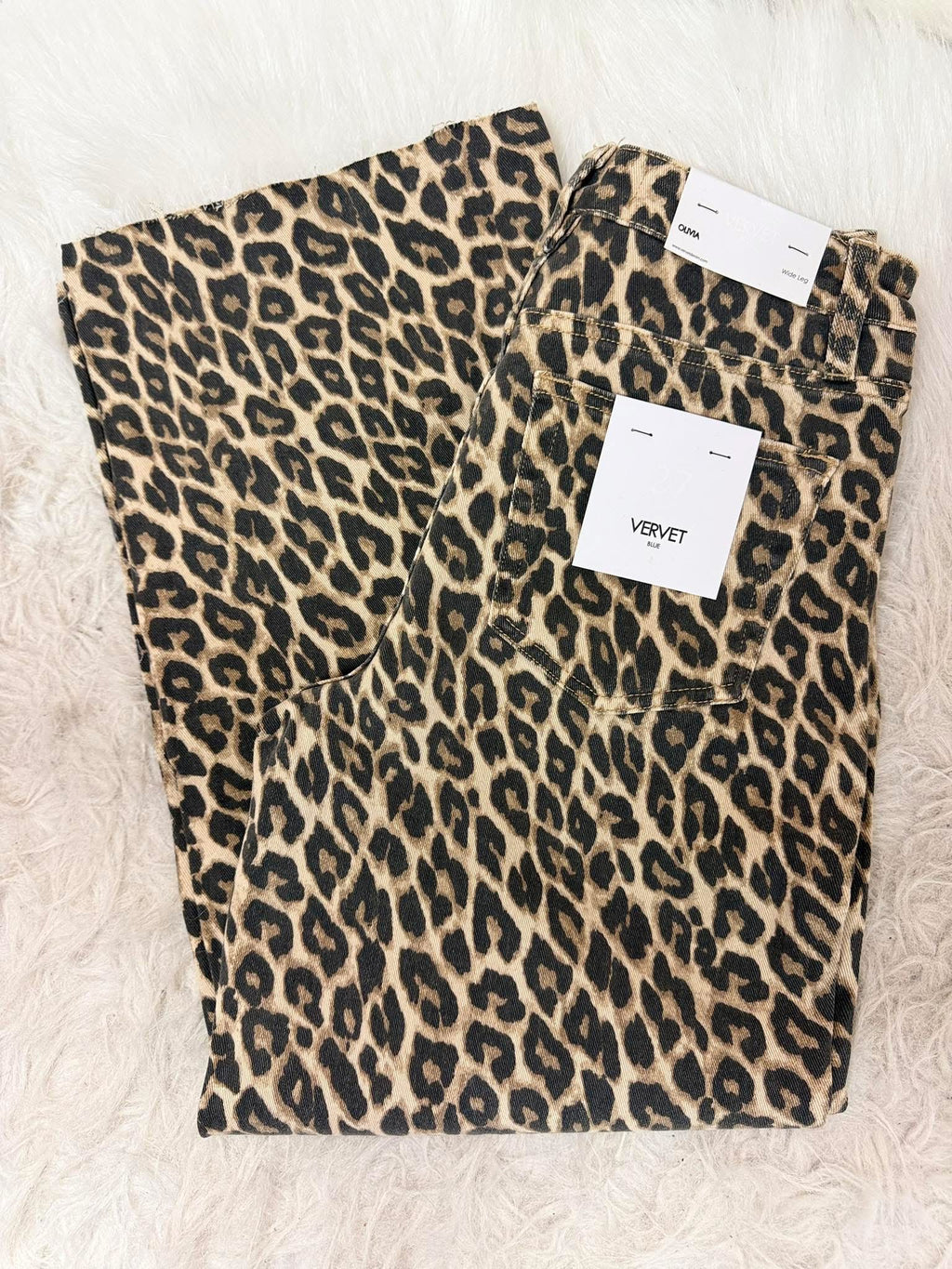 Leopard High Rise Cropped Jeans