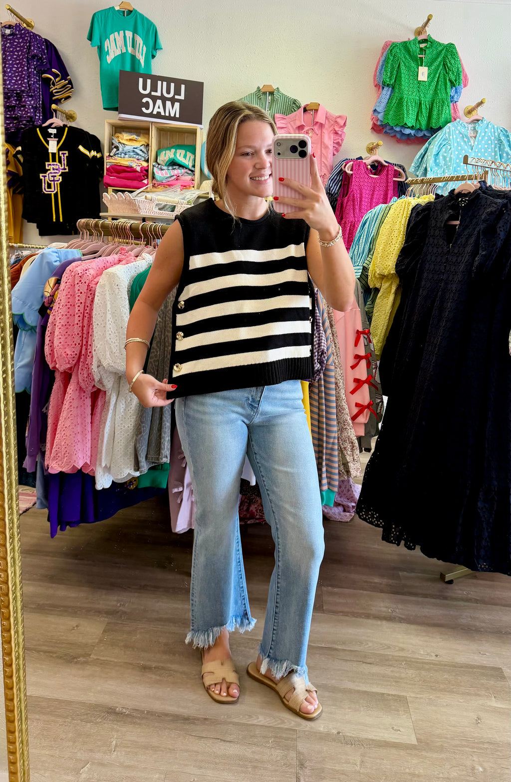 Sutton Stripe Sleevless Top