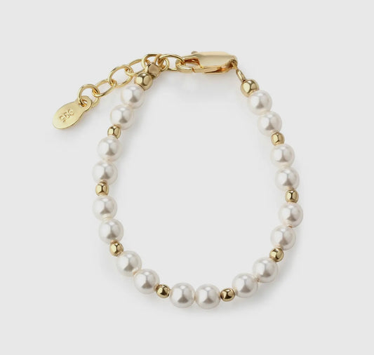 14K Gold Plated Pearl Bracelet