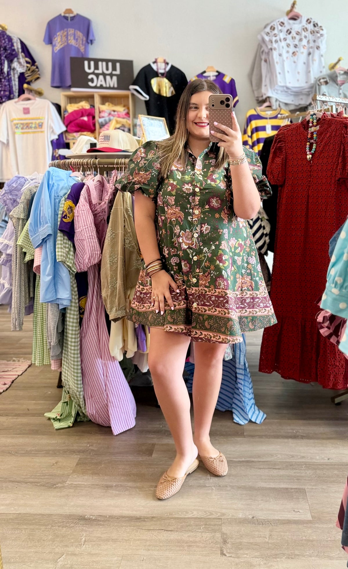 Lydia Puff Sleeve Floral Dress