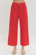 Red Front Seam Pants