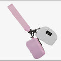 Pink & White Wristlet