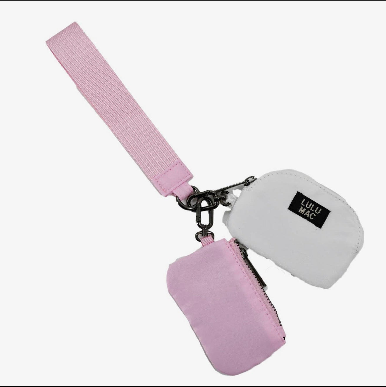 Pink & White Wristlet