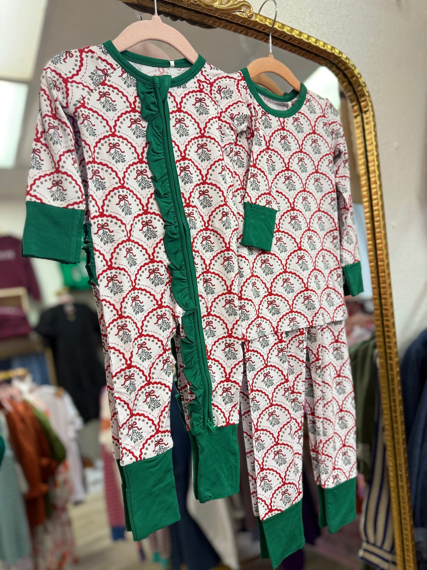 Holly Christmas Bamboo Jammies