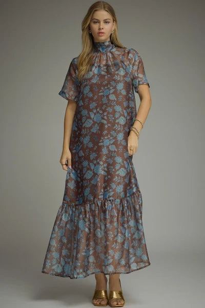 Keepin’ it Sweet Brown Floral Dress