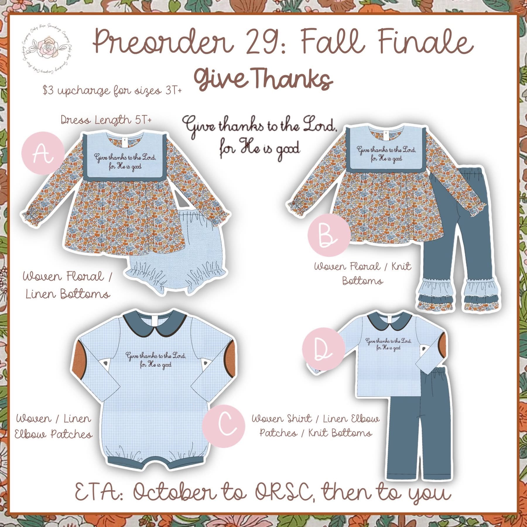 Give Thanks|Fall Preorder|October ETA