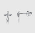 Sterling Silver Cross Earrings
