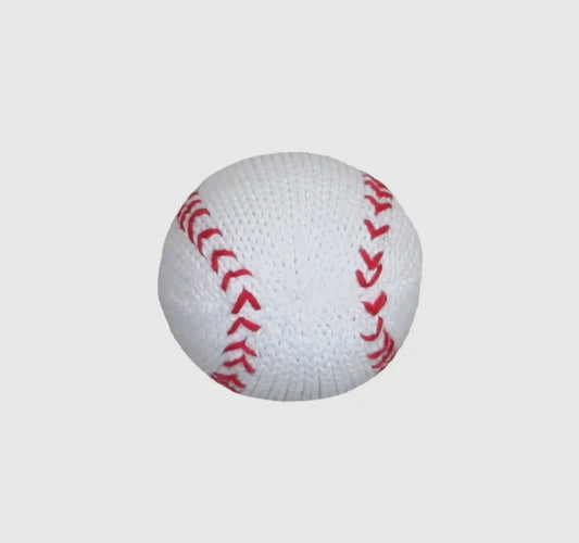 Baseball/Basketball Knit Rattle Toy