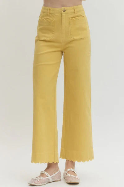 Sweet Scallop pants -yellow