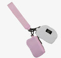 Lulu Mac Wristlet- Pink & White