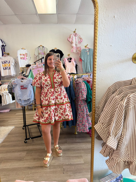 Fall Floral Dress