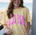 Lulu Mac Adult Striped Butter Yellow Tee