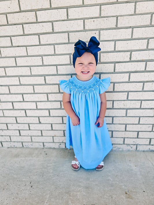 Baby Blue Bows & Pearls