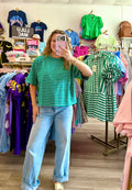 Everyday Stripes Top-Green