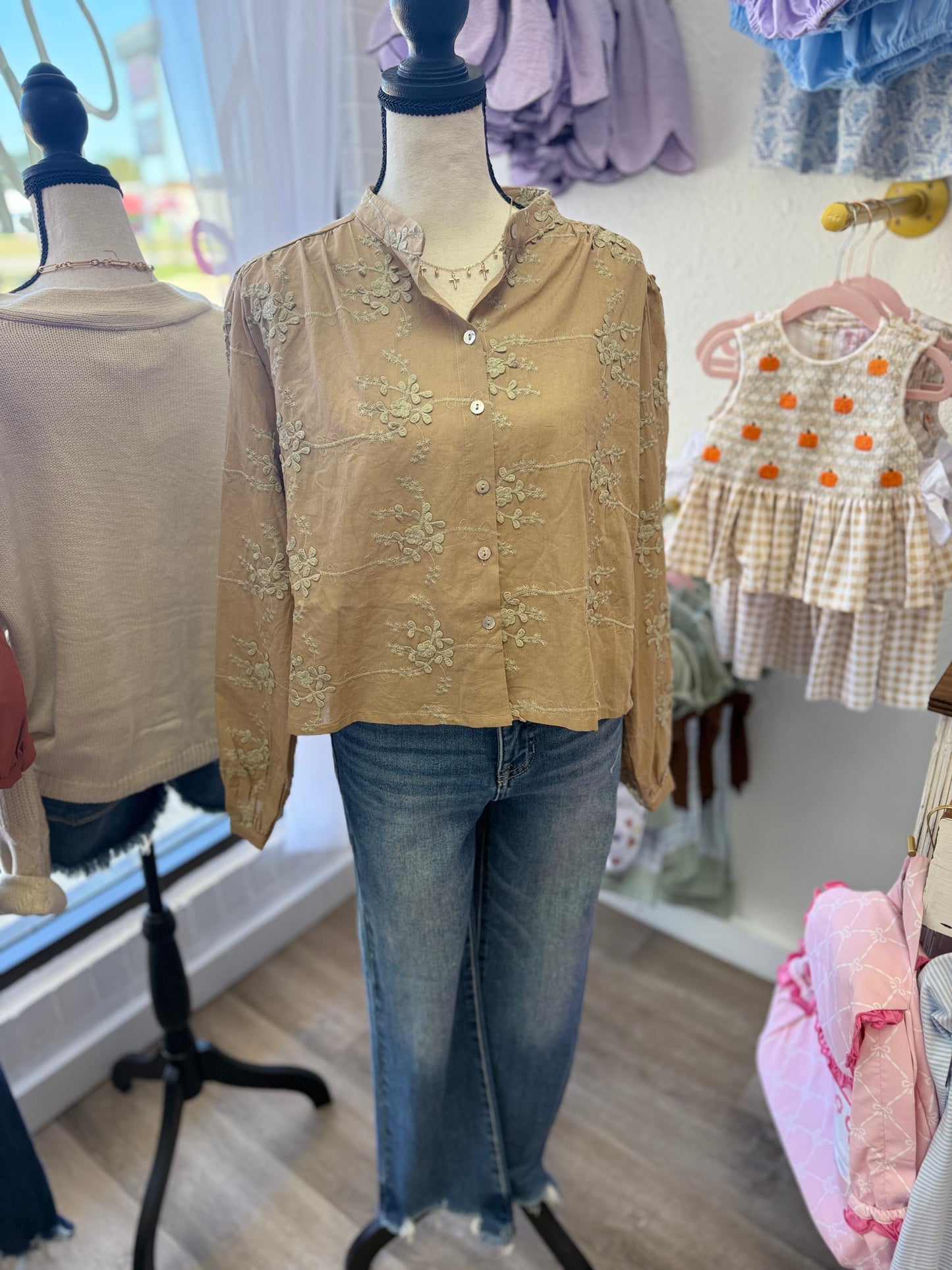 Not Like Us Top- Taupe