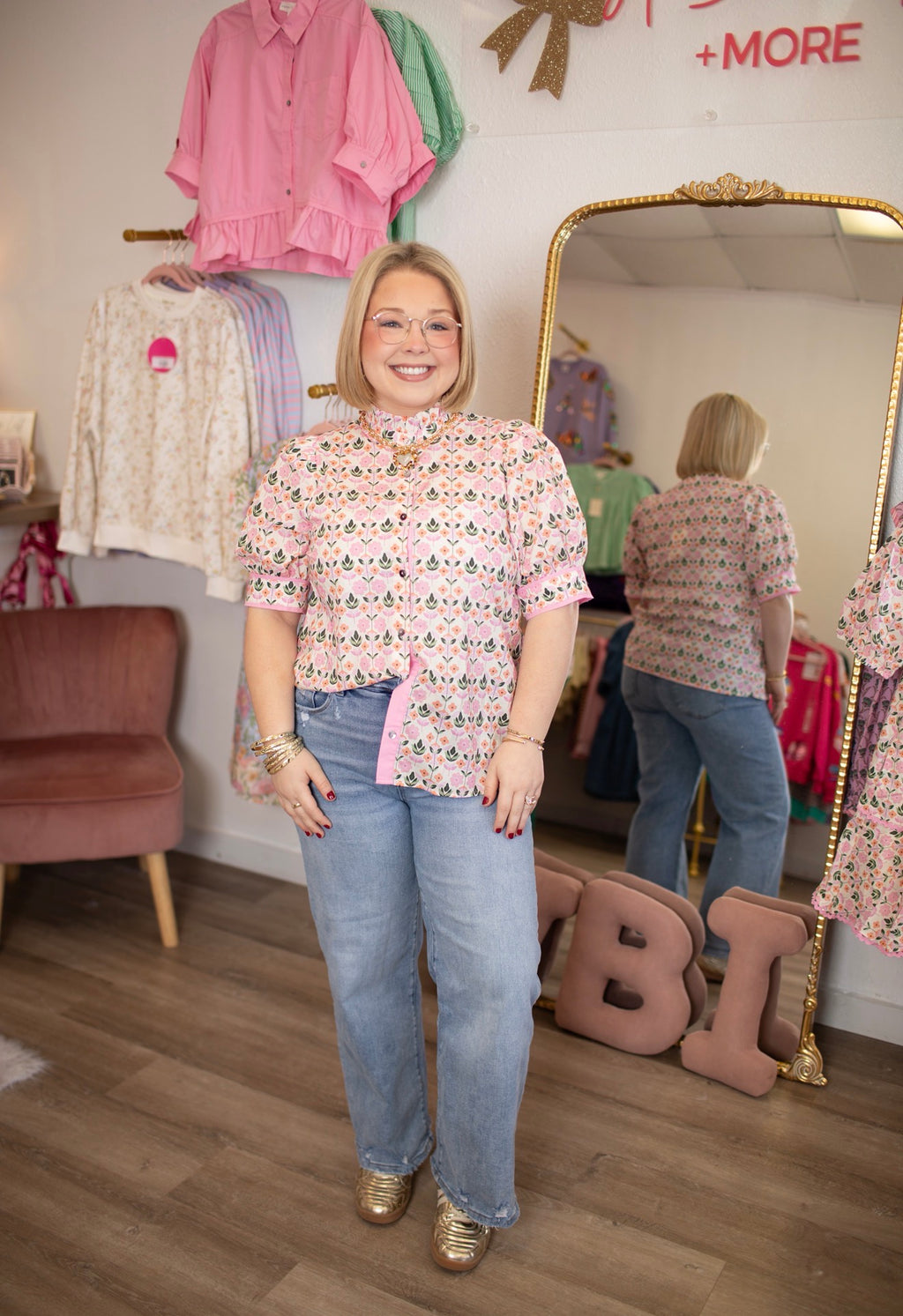 Blushing Blooms Top