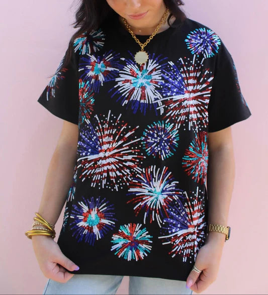 God Bless The USA firework Tee