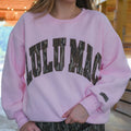 Pink Lulu Mac sweatshirt