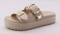 Beige Platform Sandals