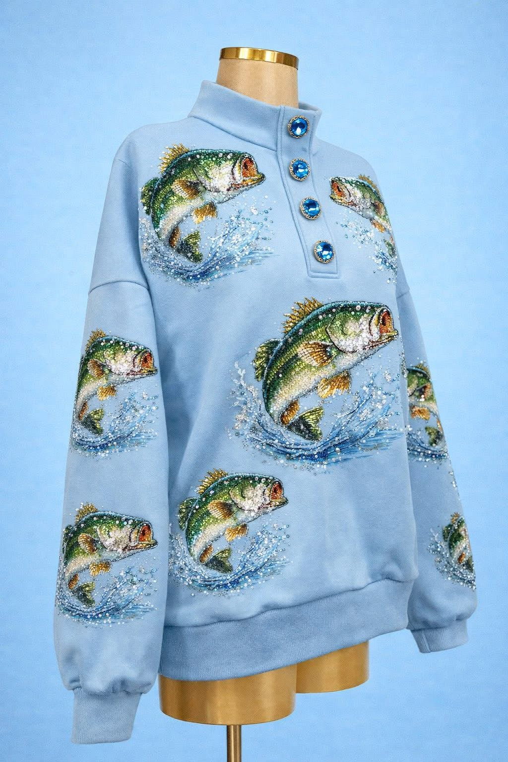 Gone Fishin’ Sequin Pullover|Preorder