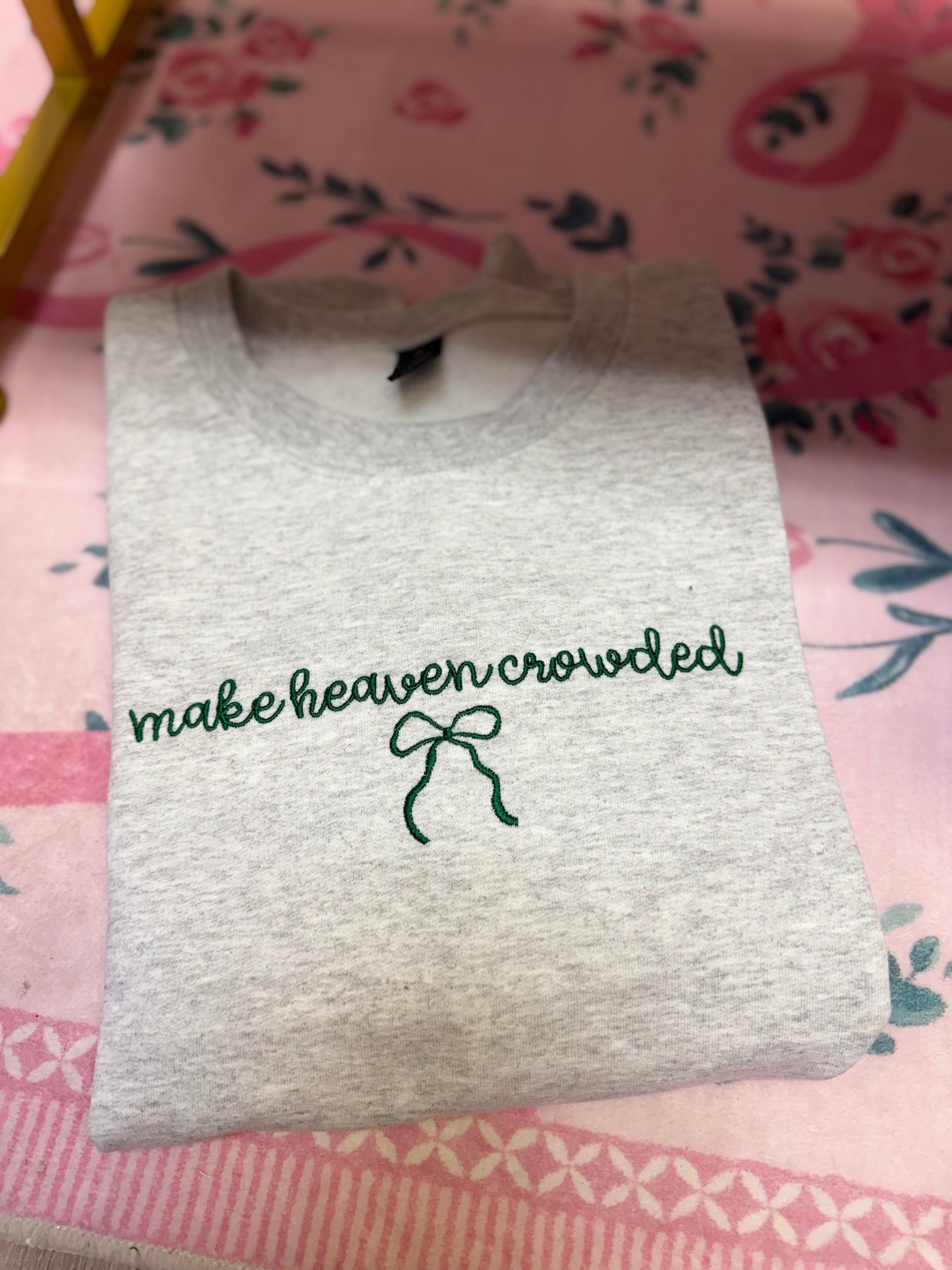 Make Heaven Crowded Grey & Green Sweatshirt