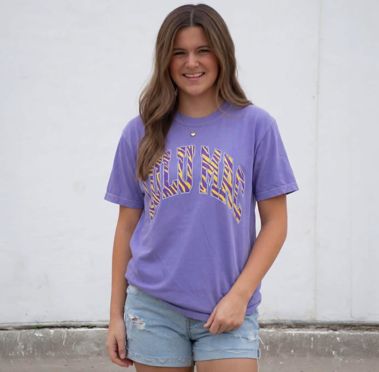 Purple and Gold Lulu Mac Tee
